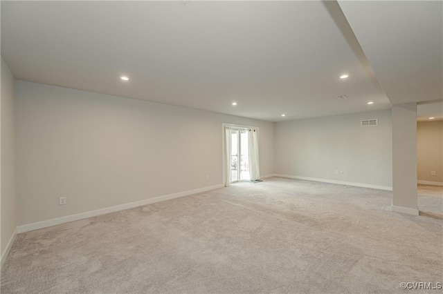 18160 Sagamore Dr, Chesterfield, VA 23120 - empty room featuring recessed lighting, light colored carpet, and baseboards