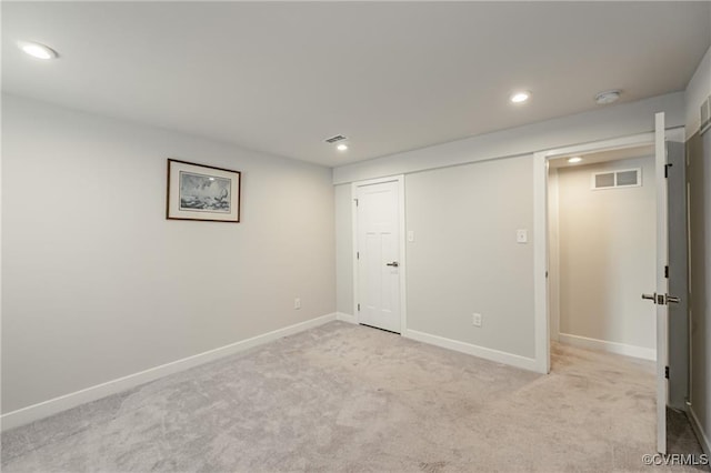 18160 Sagamore Dr, Chesterfield, VA 23120 - finished below grade area with recessed lighting, light carpet, and baseboards