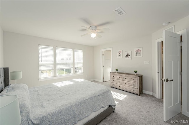 18160 Sagamore Dr, Chesterfield, VA 23120 - bedroom with light colored carpet, baseboards, and a ceiling fan