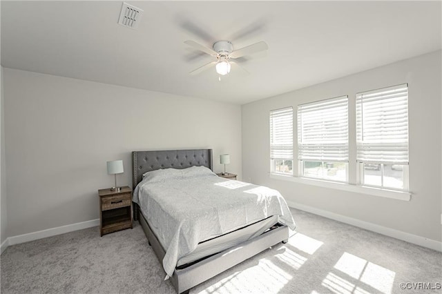 18160 Sagamore Dr, Chesterfield, VA 23120 - bedroom with baseboards, light colored carpet, and a ceiling fan