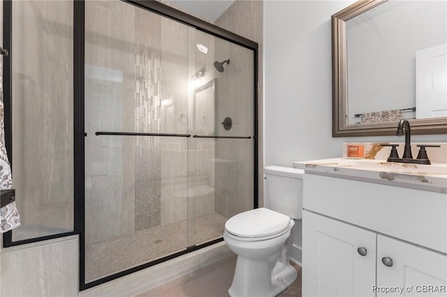 107 Wheeley Cir, Yorktown, VA 23693 - bathroom featuring toilet, a shower stall, and vanity