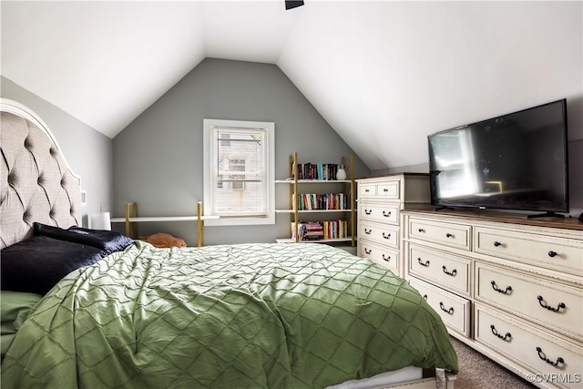 317 Cedar Ln, Hopewell, VA 23860 - bedroom featuring lofted ceiling and dark colored carpet