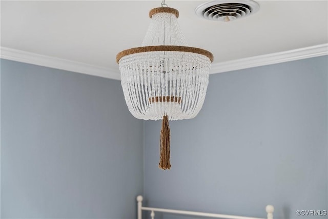 4719 W Grace St, Richmond, VA 23230 - detailed view of a chandelier and ornamental molding