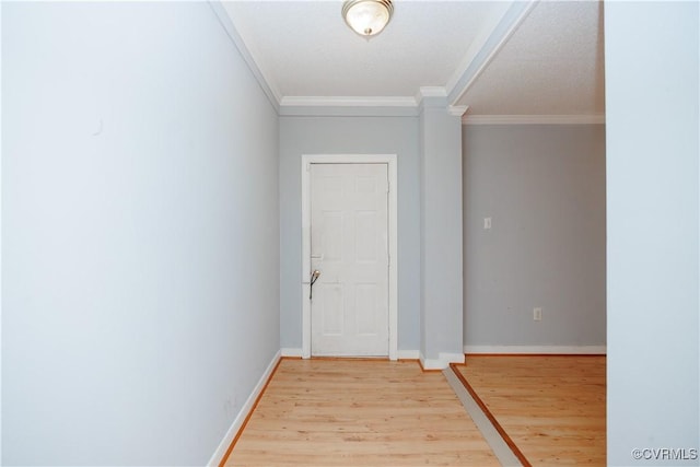 400 Allen Ave, Hopewell, VA 23860 - hall with light wood-style flooring, ornamental molding, and baseboards