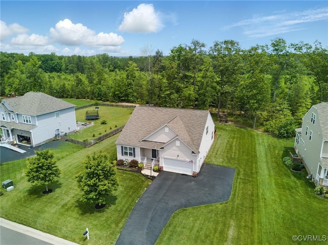 13524 Thomaswoods Ln, Ashland, VA 23005 - aerial view of property and surrounding area with a heavily wooded area
