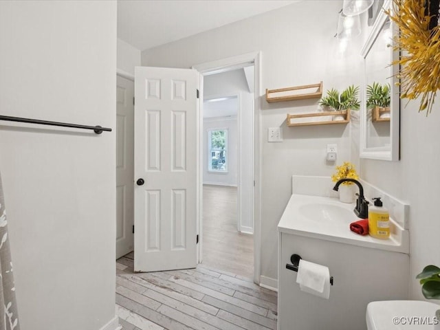 2004 Deer Meadow Ct, Chesterfield, VA 23112 - bathroom featuring wood finished floors, vanity, toilet, and baseboards