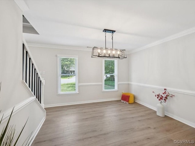 2004 Deer Meadow Ct, Chesterfield, VA 23112 - unfurnished dining area featuring wood finished floors, crown molding, and baseboards
