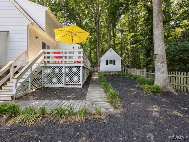 2004 Deer Meadow Ct, Chesterfield, VA 23112 - view of yard with a wooden deck and stairway
