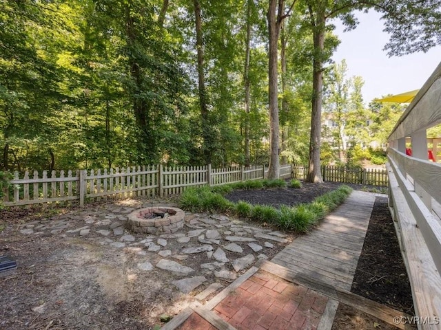 2004 Deer Meadow Ct, Chesterfield, VA 23112 - view of patio with a fire pit