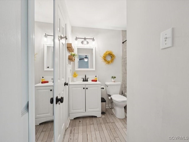 2004 Deer Meadow Ct, Chesterfield, VA 23112 - bathroom featuring wood-type flooring, vanity, and toilet