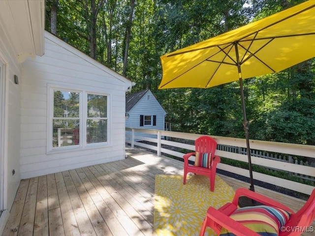 2004 Deer Meadow Ct, Chesterfield, VA 23112 - deck featuring view of scattered trees