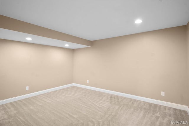 16300 Midnight Xing, Chesterfield, VA 23120 - finished below grade area with baseboards, carpet flooring, and recessed lighting
