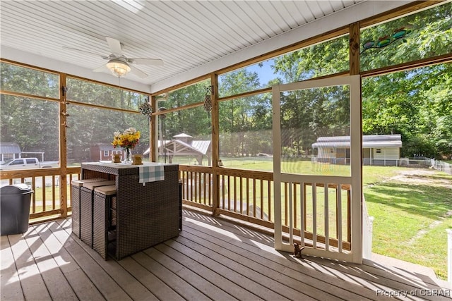 6304 Belroi Rd, Abingdon, VA 23061 - sunroom / solarium featuring a ceiling fan and healthy amount of natural light
