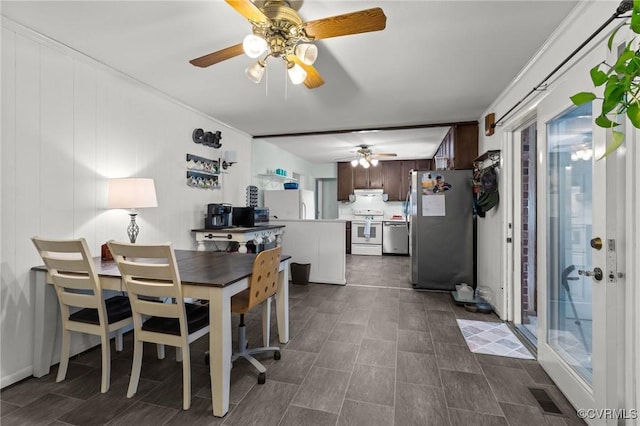 2721 Fawnwick Dr, Henrico, VA 23231 - dining room featuring ceiling fan