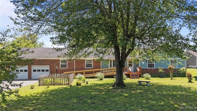 2721 Fawnwick Dr, Henrico, VA 23231 - single story home featuring a garage, brick siding, and a front yard