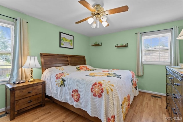 2721 Fawnwick Dr, Henrico, VA 23231 - bedroom with wood finished floors, baseboards, and a ceiling fan