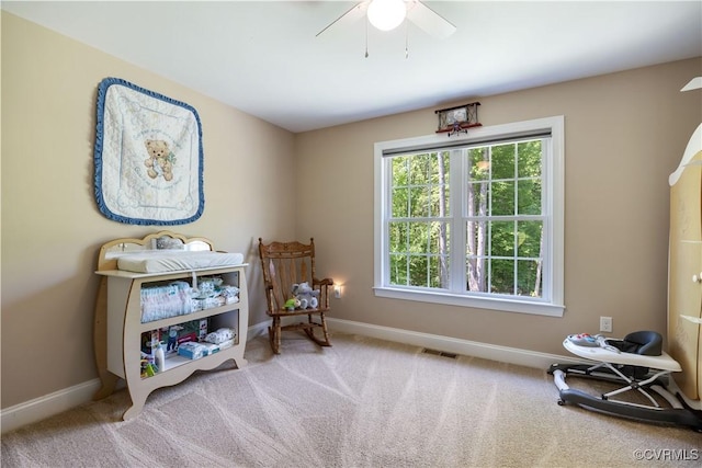 124 Vogel Rd, Cumberland, VA 23040 - miscellaneous room featuring carpet floors, baseboards, and ceiling fan