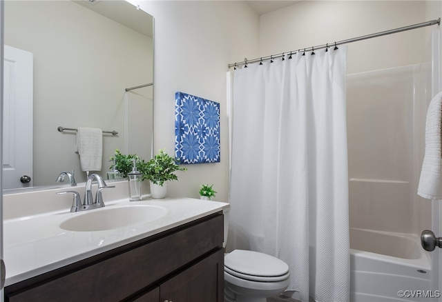 5200 Gower Pl, Glen Allen, VA 23059 - bathroom with toilet, shower / bath combo, and vanity