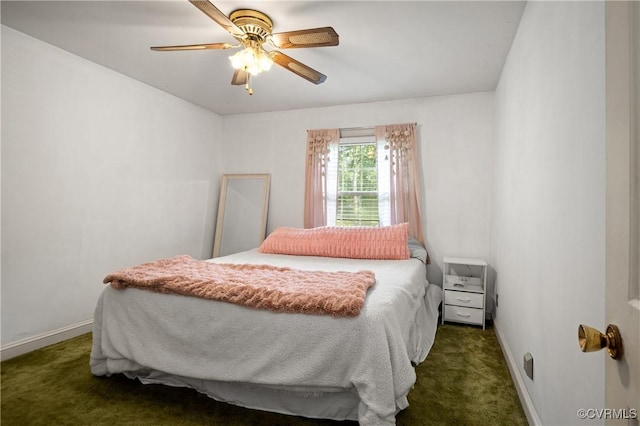 7708 Stonetree Dr, North Chesterfield, VA 23235 - bedroom featuring carpet floors, baseboards, and ceiling fan