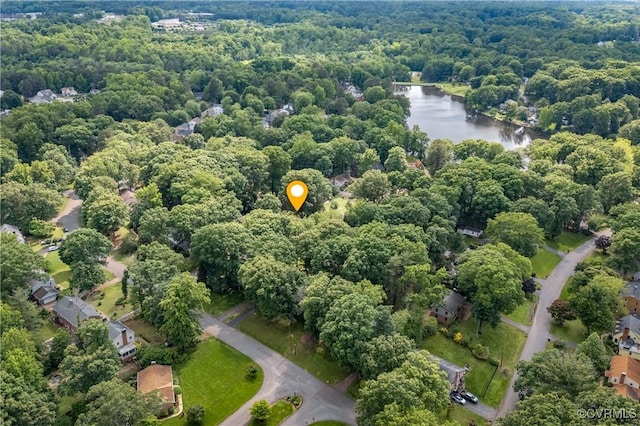 7708 Stonetree Dr, North Chesterfield, VA 23235 - bird's eye view of a large body of water and a forest