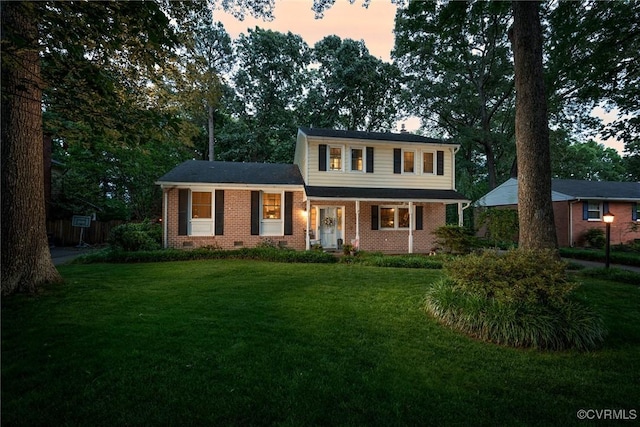 1951 Greenfield Dr, Chesterfield, VA 23235 - view of front of home with a front lawn and brick siding