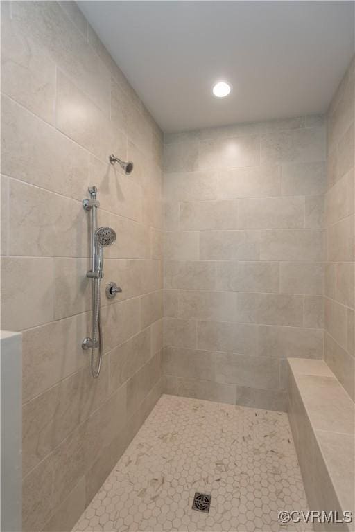5142 Stavely Rd, Chester, VA 23831 - full bathroom with tiled shower and recessed lighting