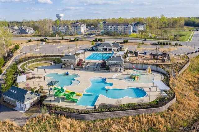 18400 Magnolia Run Ln, Moseley, VA 23120 - bird's eye view of a pool area