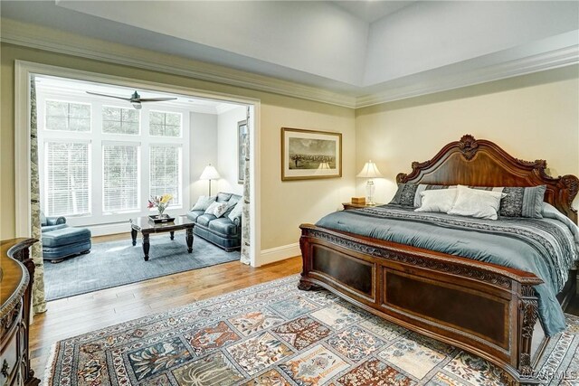717 Old Stream Rd, Manakin Sabot, VA 23103 - bedroom featuring wood finished floors, baseboards, and ornamental molding