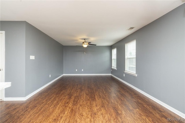 3316 New Heritage Loop, Henrico, VA 23231 - unfurnished room with a ceiling fan, dark wood-style flooring, and baseboards