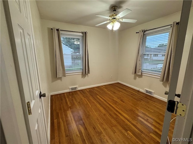 2708 Elgin Rd, Henrico, VA 23223 - empty room featuring wood finished floors, baseboards, and a ceiling fan