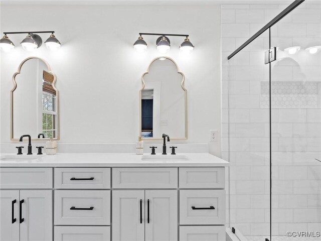 200 N Ridge Rd, Henrico, VA 23229 - full bathroom with a stall shower and double vanity