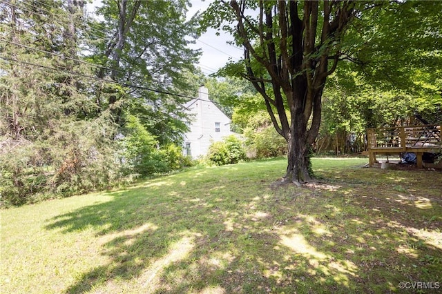8912 Michaux Ln, Henrico, VA 23229 - view of green lawn featuring a deck