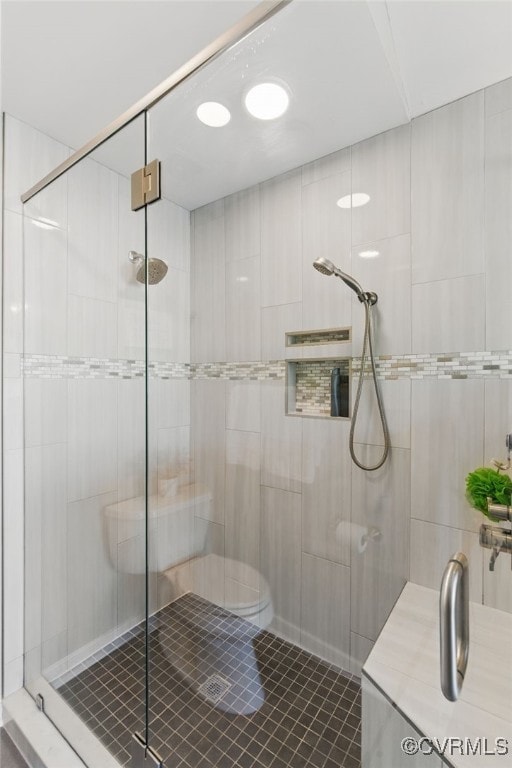 3700 Milbranch Pl, Henrico, VA 23233 - bathroom featuring a shower stall and tile patterned flooring