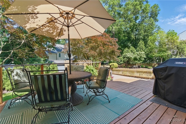 3700 Milbranch Pl, Henrico, VA 23233 - deck with area for grilling and outdoor dining area