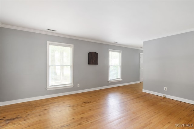 2207 Turtle Hill Cir, Midlothian, VA 23112 - empty room featuring ornamental molding, baseboards, and light wood-style floors