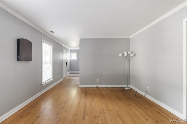 2207 Turtle Hill Cir, Midlothian, VA 23112 - unfurnished room with ornamental molding, baseboards, and light wood finished floors