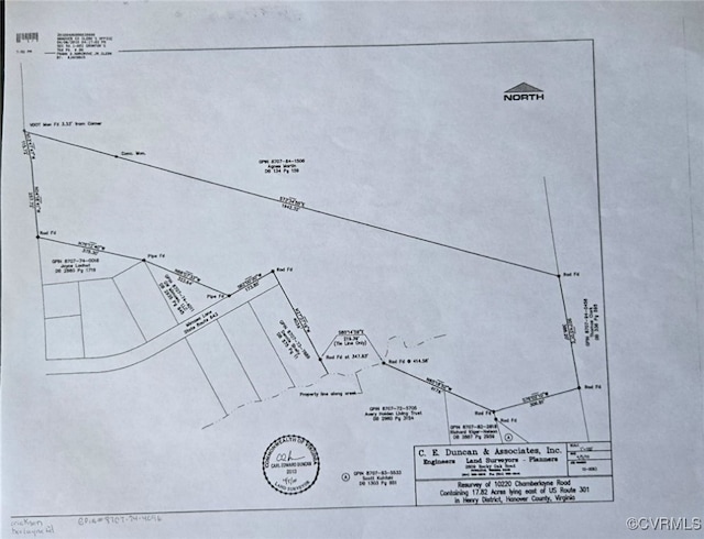 8118 Mimosa Hill Ln, Mechanicsville, VA 23116 - survey map / technical document