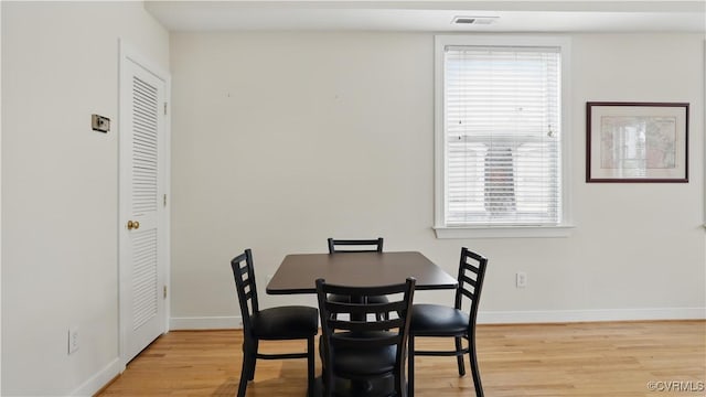 1901 E Broad St Unit U31, Richmond, VA 23223 - dining area featuring light wood-style floors, baseboards, and healthy amount of natural light