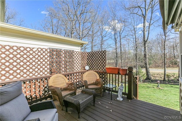 10003 Four Iron Ct, Fredericksburg, VA 22408 - wooden deck with a yard