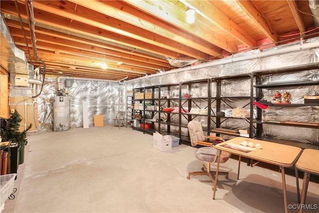 10003 Four Iron Ct, Fredericksburg, VA 22408 - unfinished basement featuring gas water heater