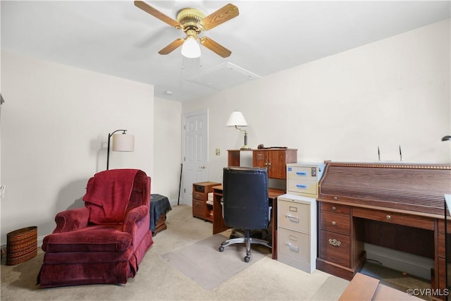10003 Four Iron Ct, Fredericksburg, VA 22408 - office featuring light colored carpet and a ceiling fan