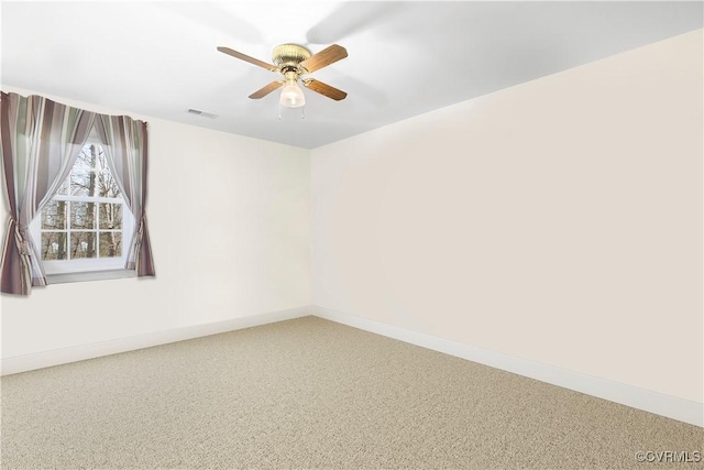 10003 Four Iron Ct, Fredericksburg, VA 22408 - unfurnished room with baseboards, a ceiling fan, and carpet flooring