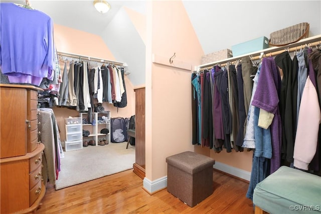 10003 Four Iron Ct, Fredericksburg, VA 22408 - spacious closet featuring wood finished floors and vaulted ceiling