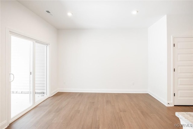 18713 Palisades Cove Trl, Moseley, VA 23120 - spare room featuring light wood-style flooring and recessed lighting