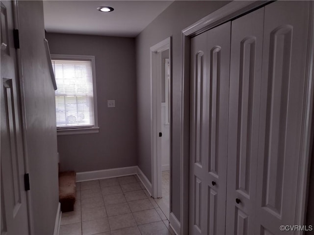 3249 N Maidens Rd, Maidens, VA 23139 - corridor featuring light tile patterned floors, baseboards, and recessed lighting
