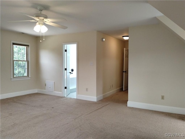 3249 N Maidens Rd, Maidens, VA 23139 - empty room featuring light carpet, a ceiling fan, and baseboards