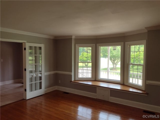 3249 N Maidens Rd, Maidens, VA 23139 - spare room featuring wood finished floors, baseboards, and ornamental molding