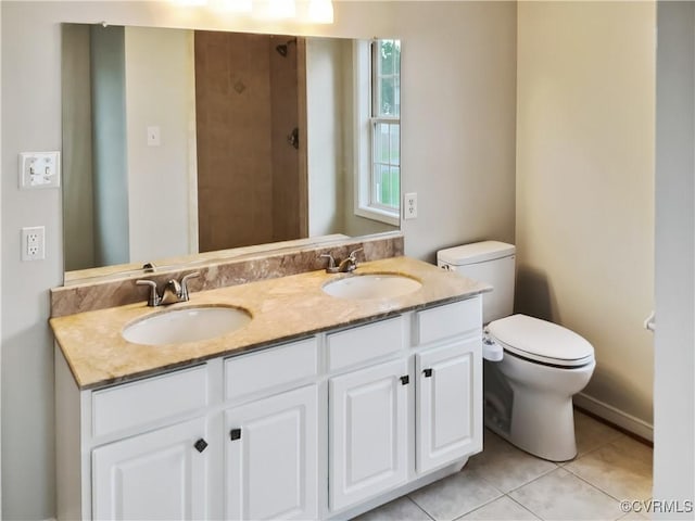 8069 Kiwi Ln, Mechanicsville, VA 23111 - full bathroom featuring tile patterned floors, toilet, and double vanity