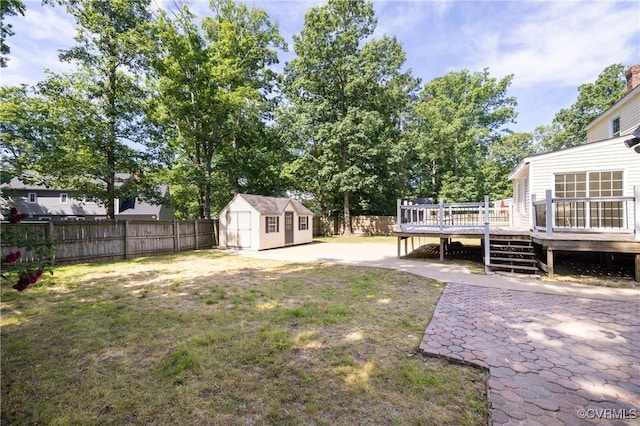 13119 Glenmeadow Ct, Midlothian, VA 23114 - view of yard with a wooden deck and a patio