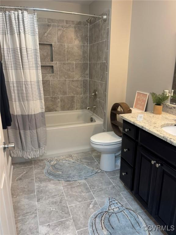 23766 Kings Hwy, Warsaw, VA 22572 - bathroom with shower / tub combo, toilet, and vanity